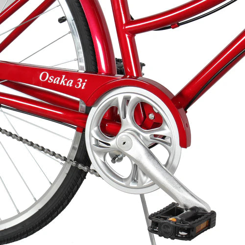 Tracer Bikes | Tracer Osaka 700C Internal 3-Speed Hybrid City Bike for Women with Back Rack | Chico USA, Inc.