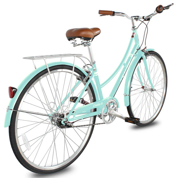 Tracer Bikes | Tracer Osaka 700C Internal 3-Speed Hybrid City Bike for Women with Back Rack | Chico USA, Inc.