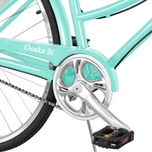 Tracer Bikes | Tracer Osaka 700C Internal 3-Speed Hybrid City Bike for Women with Back Rack | Chico USA, Inc.