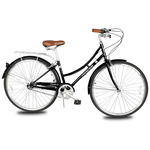 Tracer Bikes | Tracer Osaka 700C Internal 3-Speed Hybrid City Bike for Women with Back Rack | Chico USA, Inc.