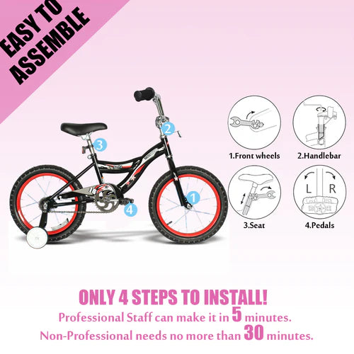 Tracer Bikes | Tracer Rocky 16-Inch Kids Bike with Training Wheels, Sturdy Steel Frame |  Chico USA, Inc.