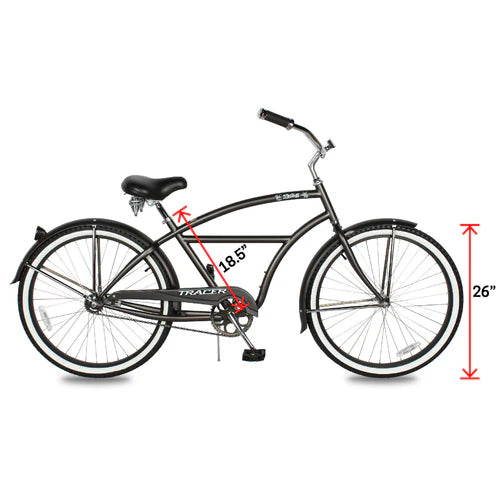 Tracer Bikes | Tracer TAHA 26" Men's Beach Cruiser Bike with Coaster Brake and Alloy Rims | Chico USA, Inc.