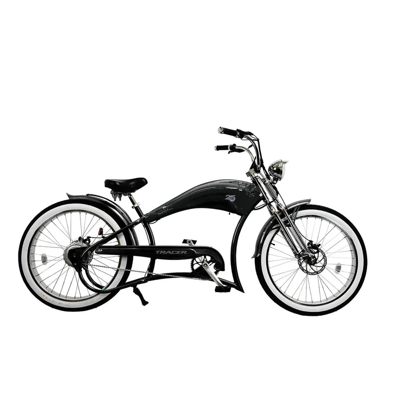 Tracer Bikes | Tracer Twenty5 DS 500W 26" Dual Springer Cruiser E-Bike with Shimano 7-Speed, Disc Brakes | Chico USA, Inc.