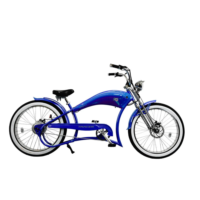 Tracer Bikes | Tracer Twenty5 DS 500W 26" Dual Springer Cruiser E-Bike with Shimano 7-Speed, Disc Brakes | Chico USA, Inc.