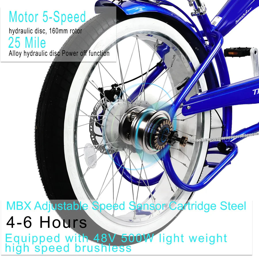 Tracer Bikes | Tracer Twenty5 GT 500W 26" CRUISER E-BIKE |  Chico USA, Inc.