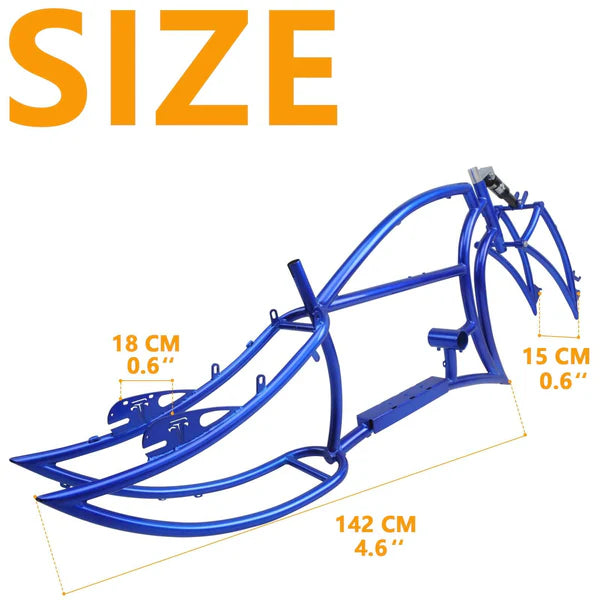 Tracer Bikes | TRACER Signature Pro 26'' Chopper Cruiser Electric Bike Frame, Accepts 26"x 3.0, 4.0 Fat Tires |  Chico USA, Inc.