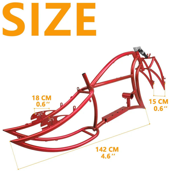 TRACER Signature Pro 26'' Chopper Cruiser Electric Bike Frame, Accepts 26"x 3.0, 4.0 Fat Tires - Chico USA, Inc.