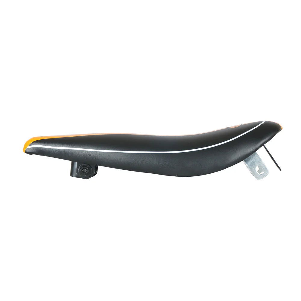 Tracer Bikes | Tracer SD-AF-3022-18 Lowrider Banana Saddle, Black & Orange, 17.7" x 5.5" | Chico USA, Inc.
