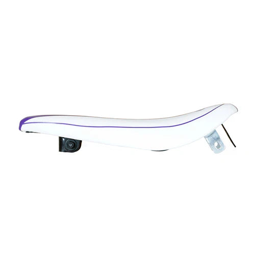 Tracer Bikes | Tracer SD-AF-3022-20 Lowrider Banana Saddle, White & Purple, 17.7" x 5.5" | Chico USA, Inc.
