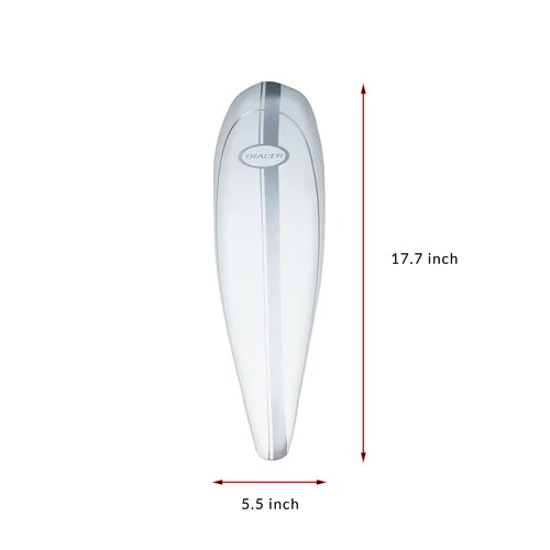 Tracer Bikes | Tracer SD-AF-3022-19 Lowrider Banana Saddle, White & Silver, 17.7" x 5.5" |  Chico USA, Inc.