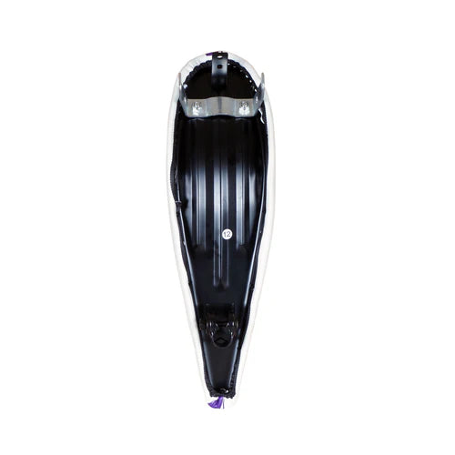 Tracer Bikes | Tracer SD-AF-3022-20 Lowrider Banana Saddle, White & Purple, 17.7" x 5.5" | Chico USA, Inc.