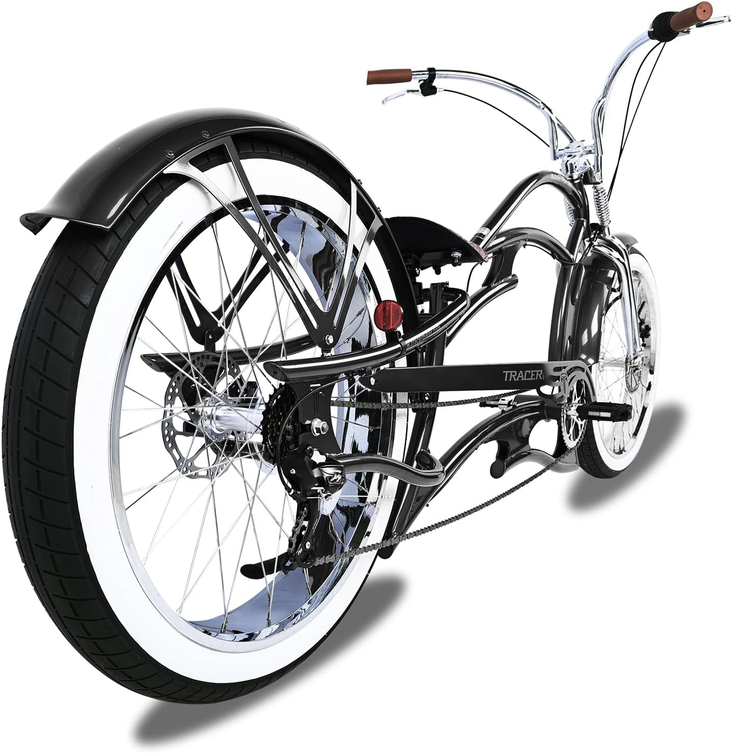 Tracer Raider Pro DS 26" 7-Speed Chopper Style Stretch Cruiser Bike - Chico USA, Inc.
