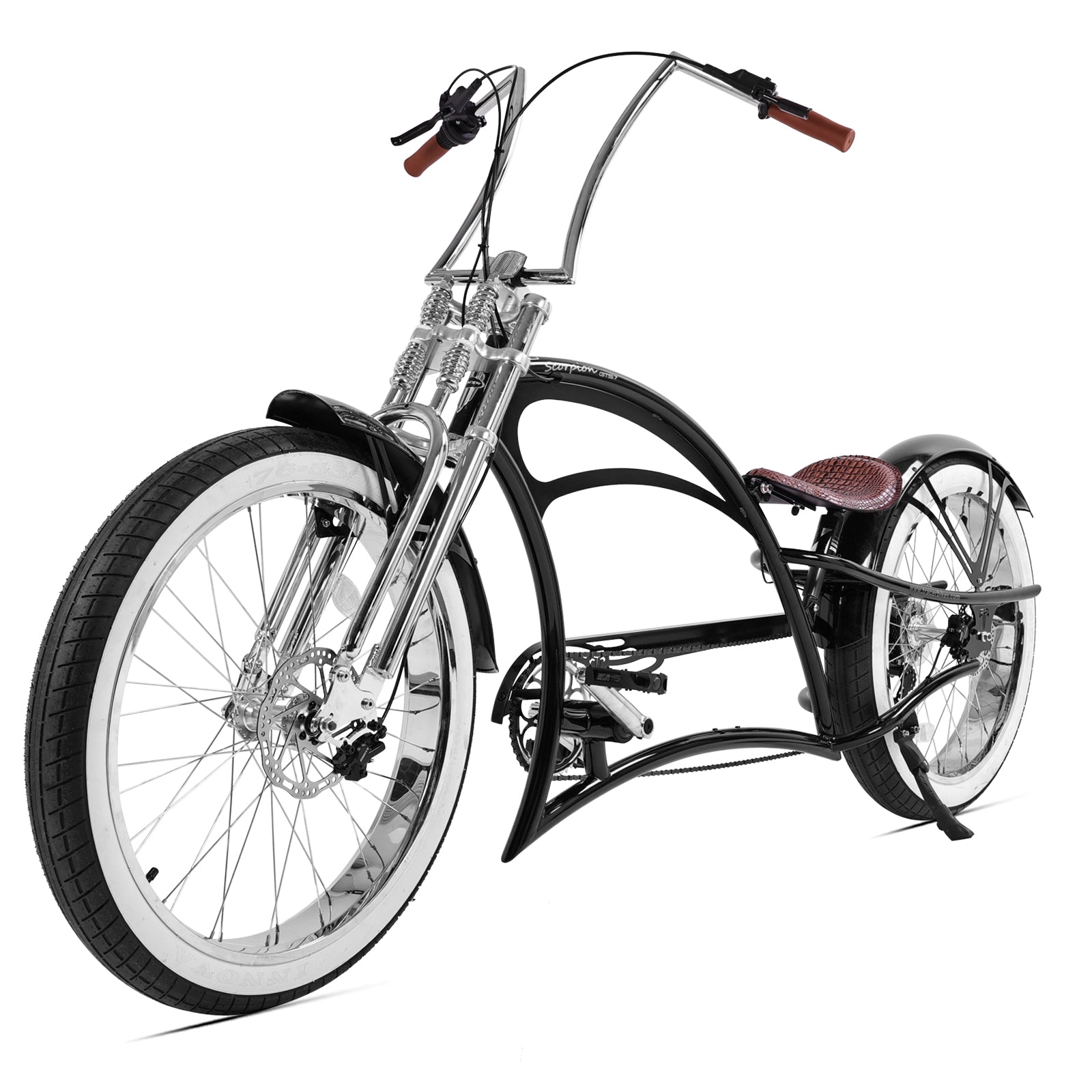 Scorpion GTS 7Speed Stretch Chopper Cruiser Bike