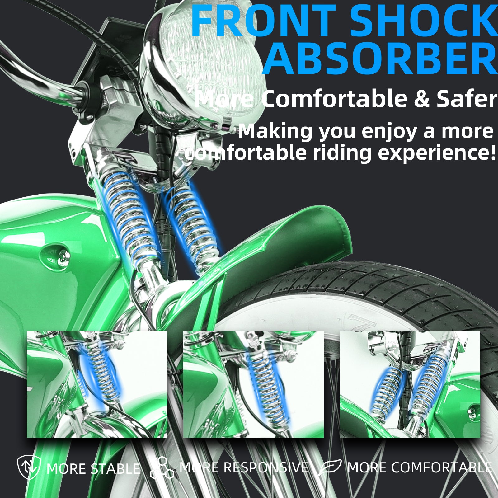 Tracer Twenty5 DS 500W Chopper Cruiser E-Bike - Chico USA, Inc.