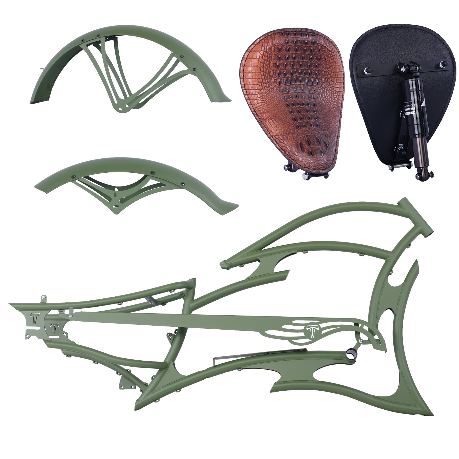 FM-RAPTOR 26" Stretch Chopper for 7-speed 26’"x3.0, 4.0 Ebike Frame - Chico USA, Inc.