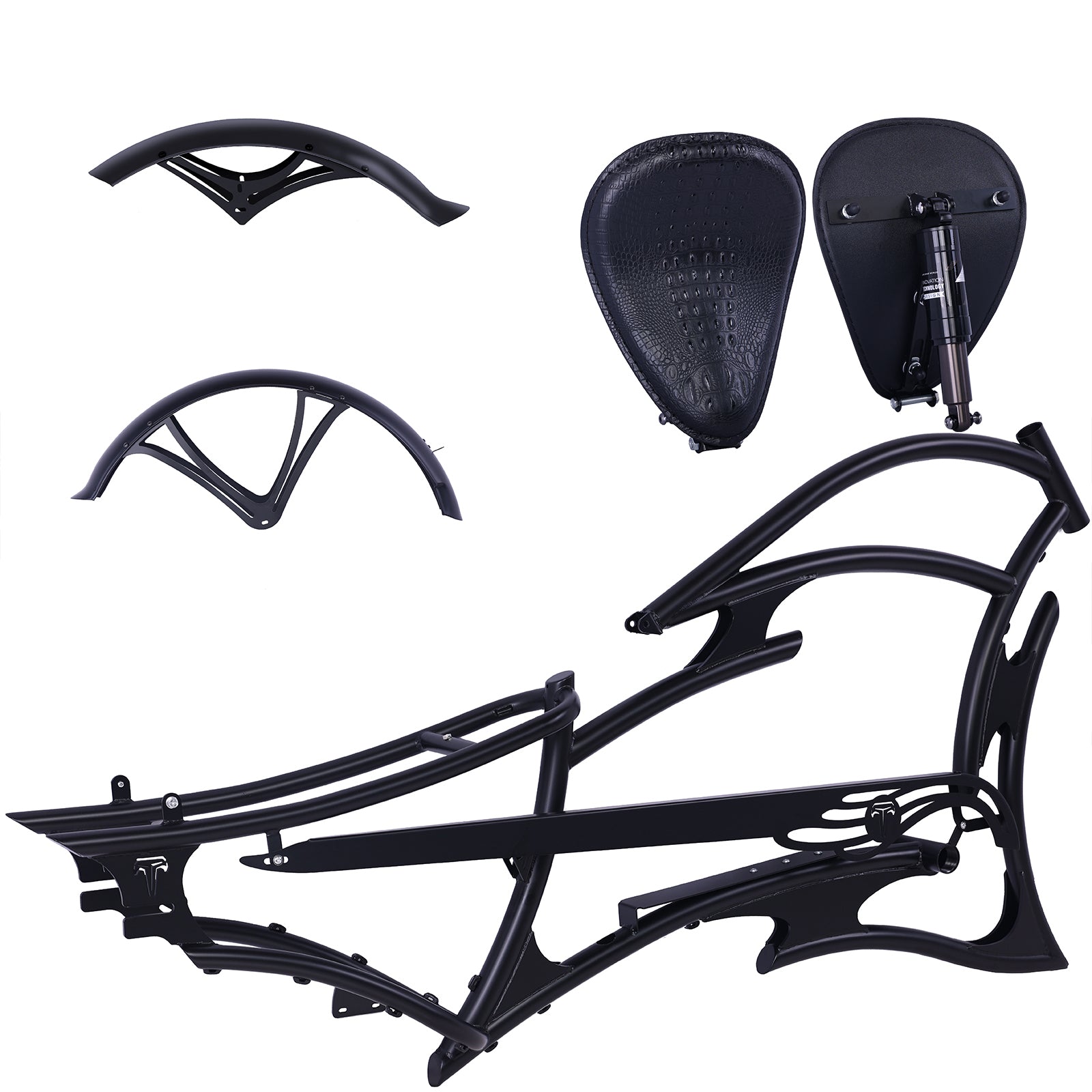 FM-RAPTOR 26" Stretch Chopper for 7-speed 26’"x3.0, 4.0 Ebike Frame - Chico USA, Inc.