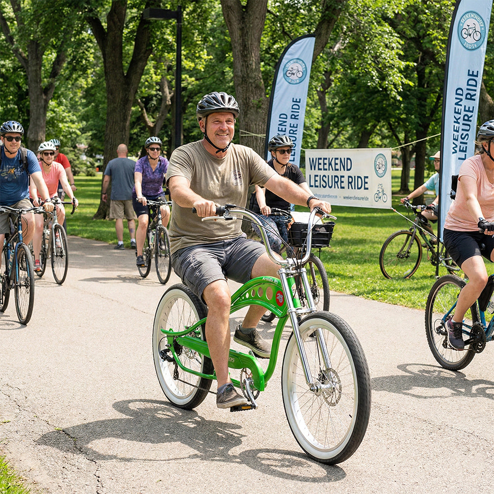 Tracer Arcadia GT7 26" Stretch Cruiser Bike with Shimano 7-Speed - Chico USA, Inc.