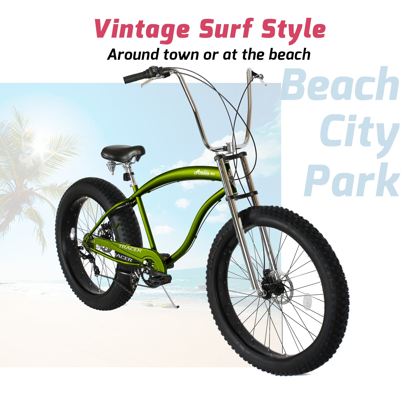 Tracer Avalon GT-7 26 inch 7-Speed Beach Cruiser Bicycle - Chico USA, Inc.