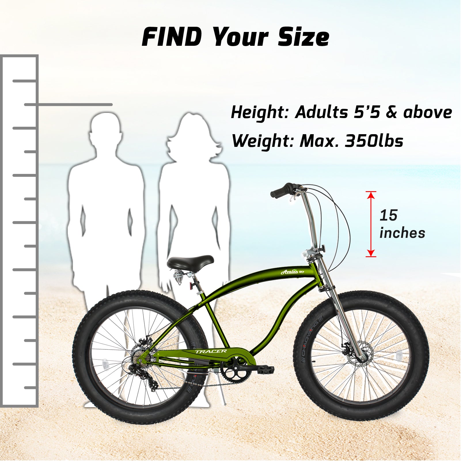 Tracer Avalon GT-7 26 inch 7-Speed Beach Cruiser Bicycle - Chico USA, Inc.