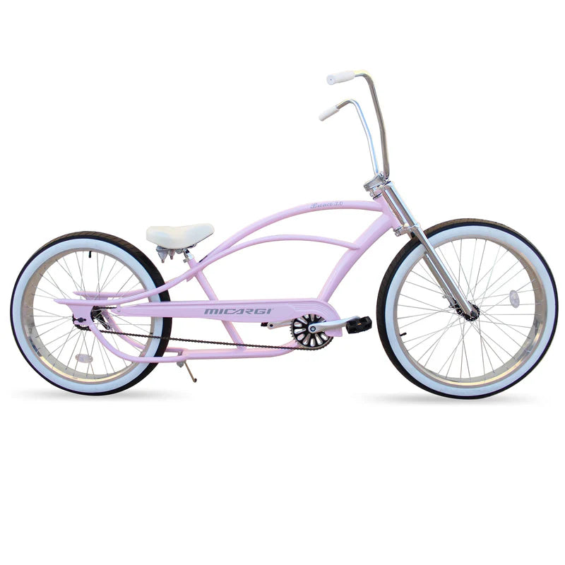 Tracer Bikes | Micargi Bronco 3.0 29'' Stretch Beach Cruiser Bike, Single Speed, Hi-Ten Steel Frame | Chico USA, Inc.