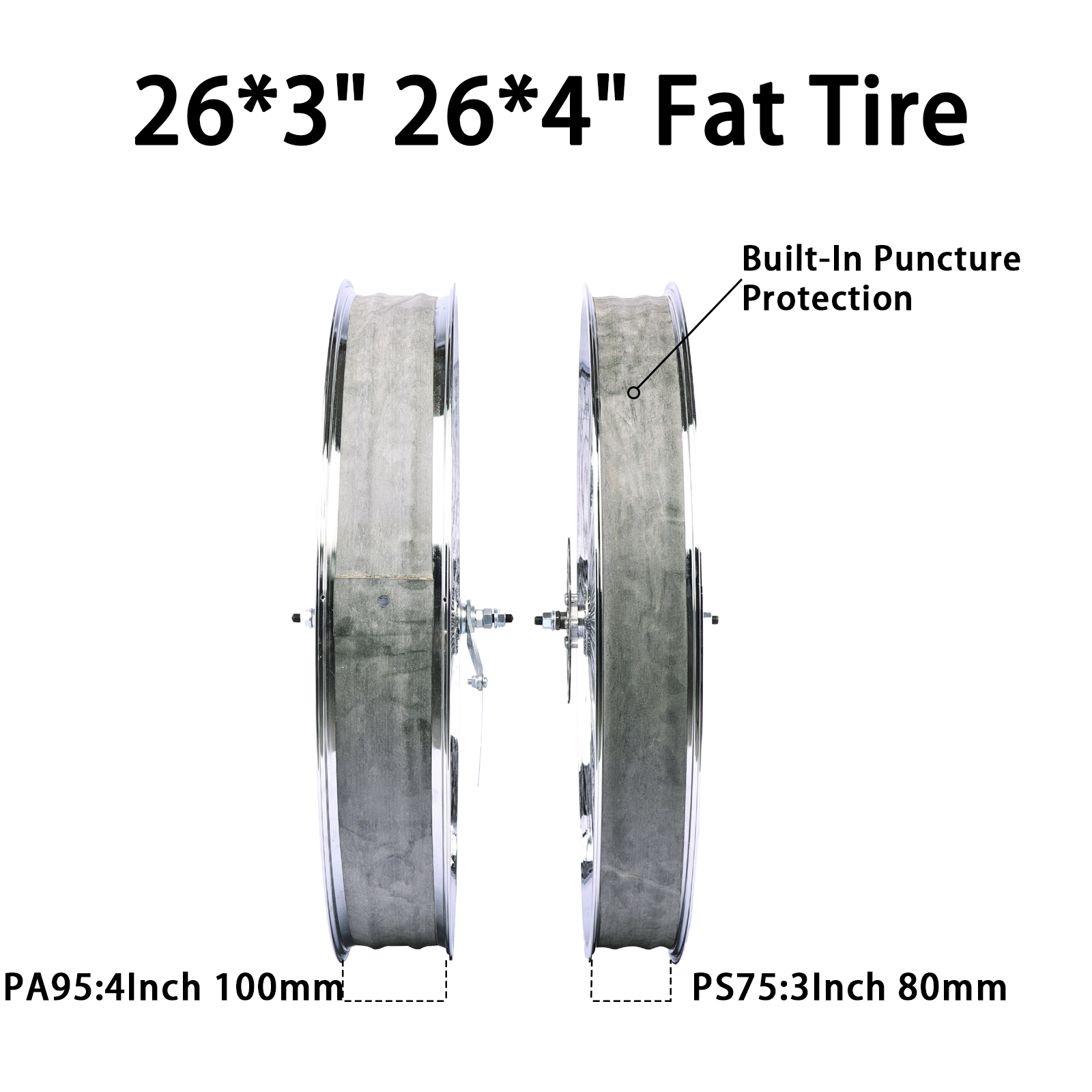 Chico WH-TH9526140C-CP Lowrider 26'' Coaster Brake Chrome Alloy Wheel Set - Chico USA, Inc.