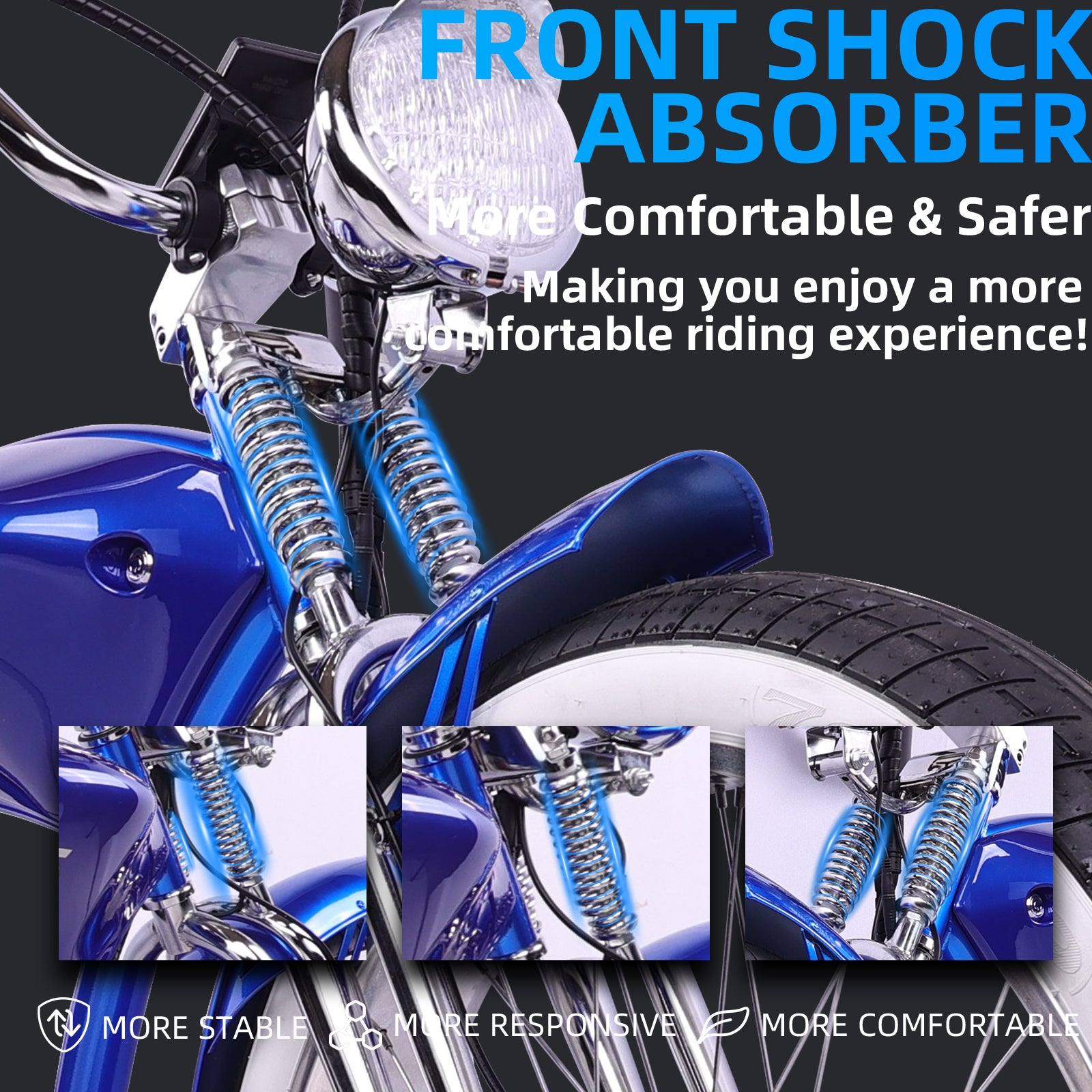 Tracer Twenty5 DS 500W Chopper Cruiser E-Bike - Chico USA, Inc.