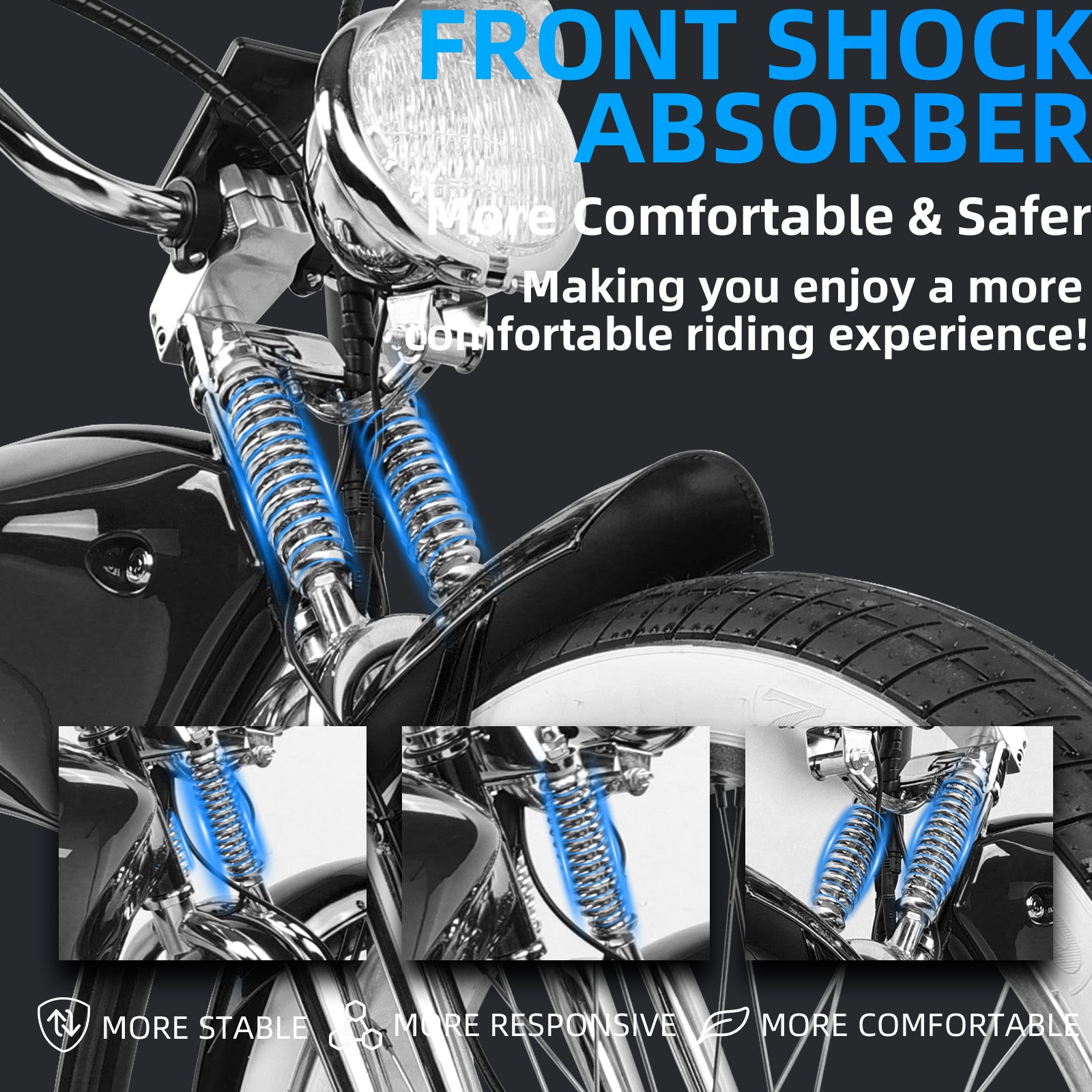 Tracer Twenty5 DS 500W Chopper Cruiser E-Bike - Chico USA, Inc.