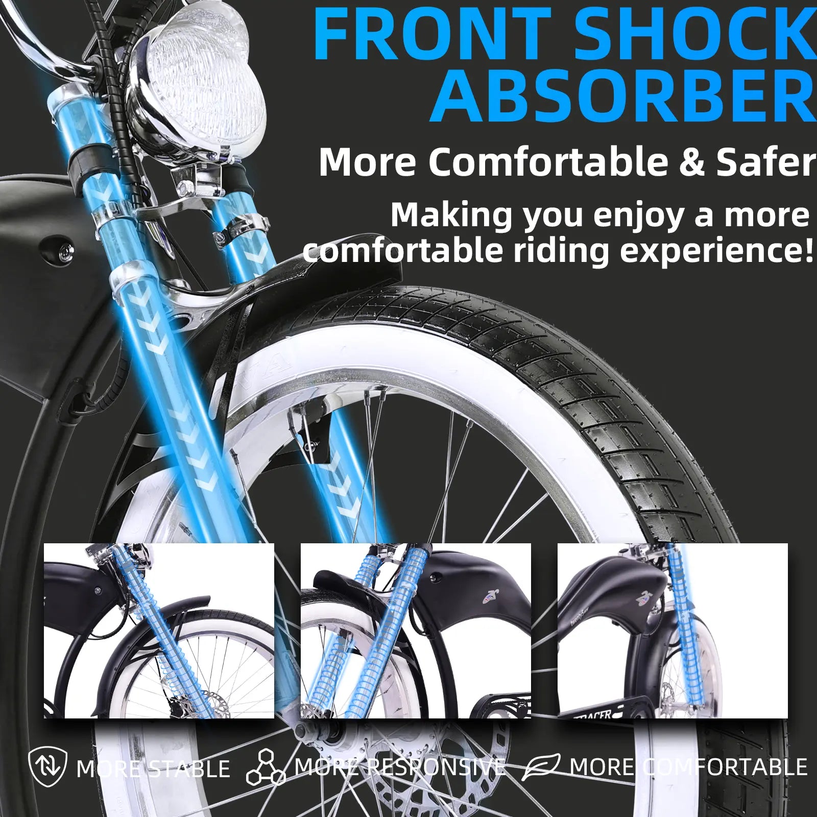 Tracer Twenty5 800W Chopper Styel Ebike - Chico USA, Inc.