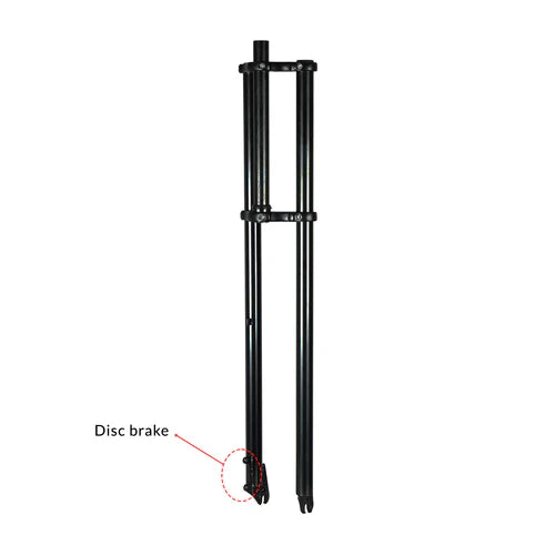 Tracer Bikes | Tracer FK-TP80300102D Triple Tree Fork, 1" Steerer for Disc Brake, Fits 2.125 Tire, Black/Chrome |  Chico USA, Inc.