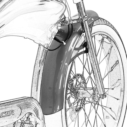 Tracer Bikes | Tracer Fender For Boston GT7 Durable 100mm Aluminum Bike Fender for 26-Inch Wheels - Mud Protection |  Chico USA, Inc.