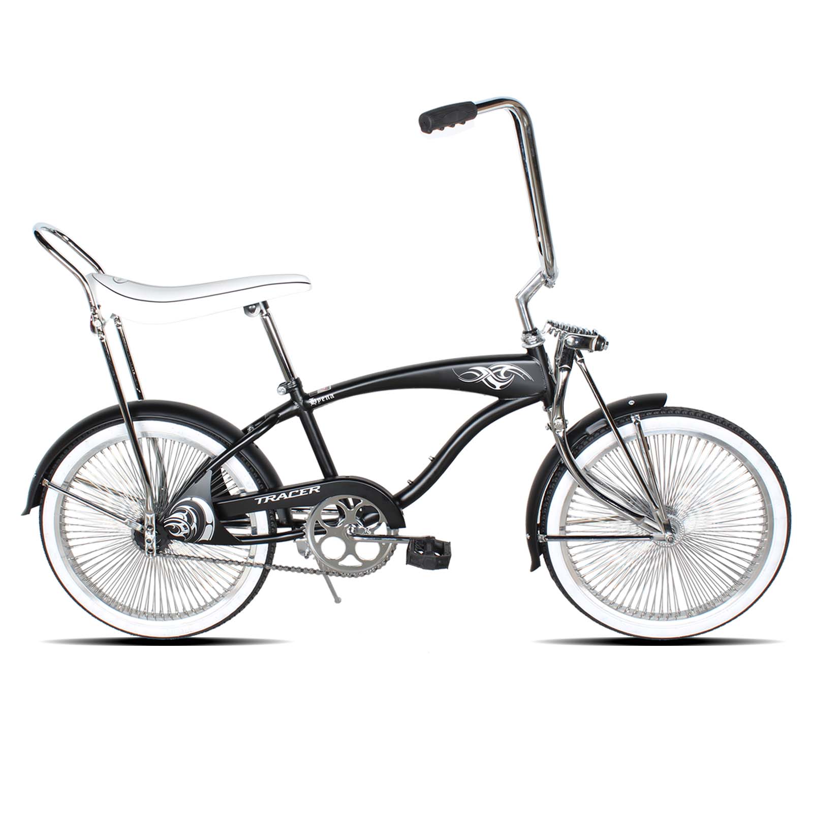 Tracer Hyena Classic Beach Lowrider Bike with 20" Wheels and Banana Seat, Single Speed - Chico USA, Inc.