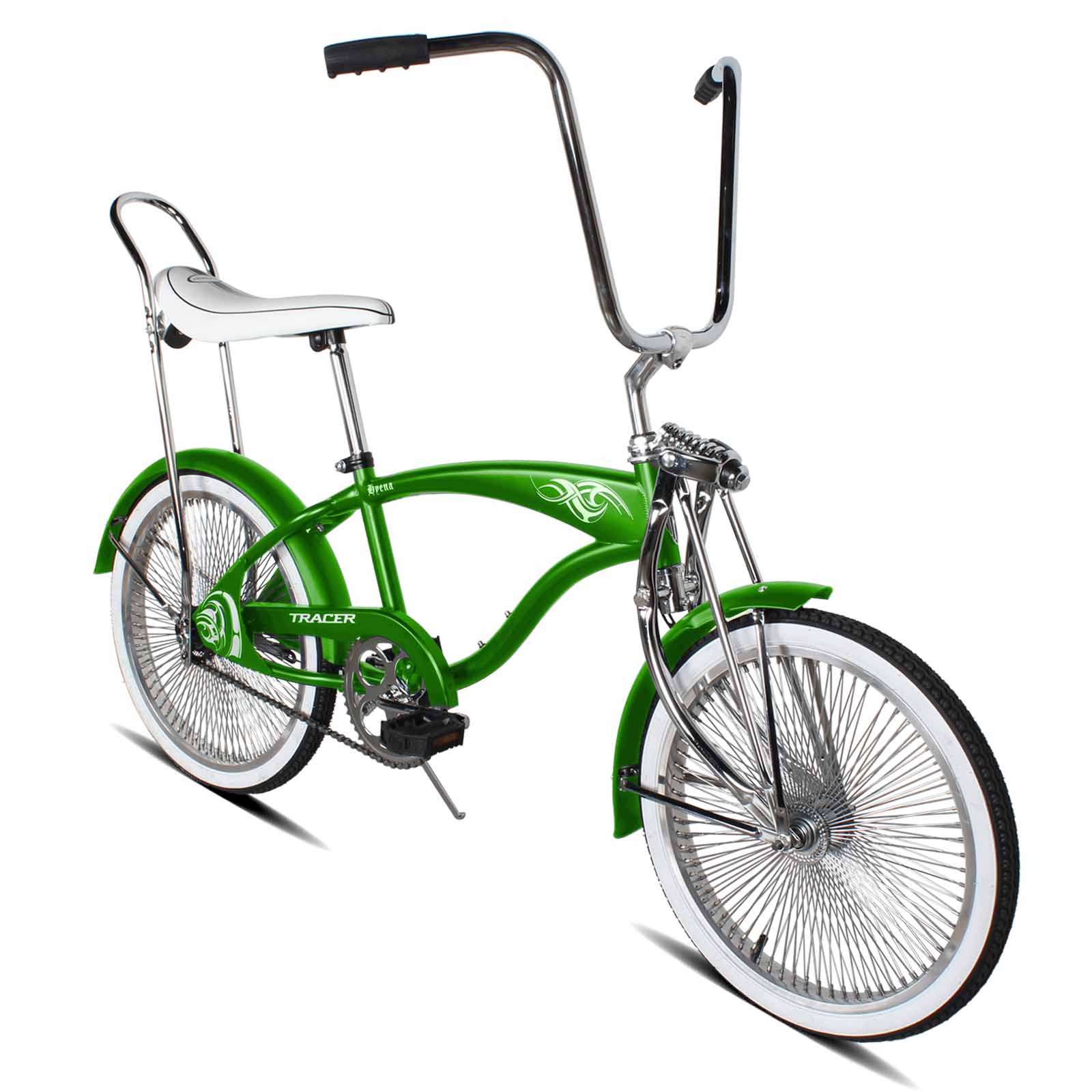 Tracer Hyena Classic Beach Lowrider Bike with 20" Wheels and Banana Seat, Single Speed - Chico USA, Inc.
