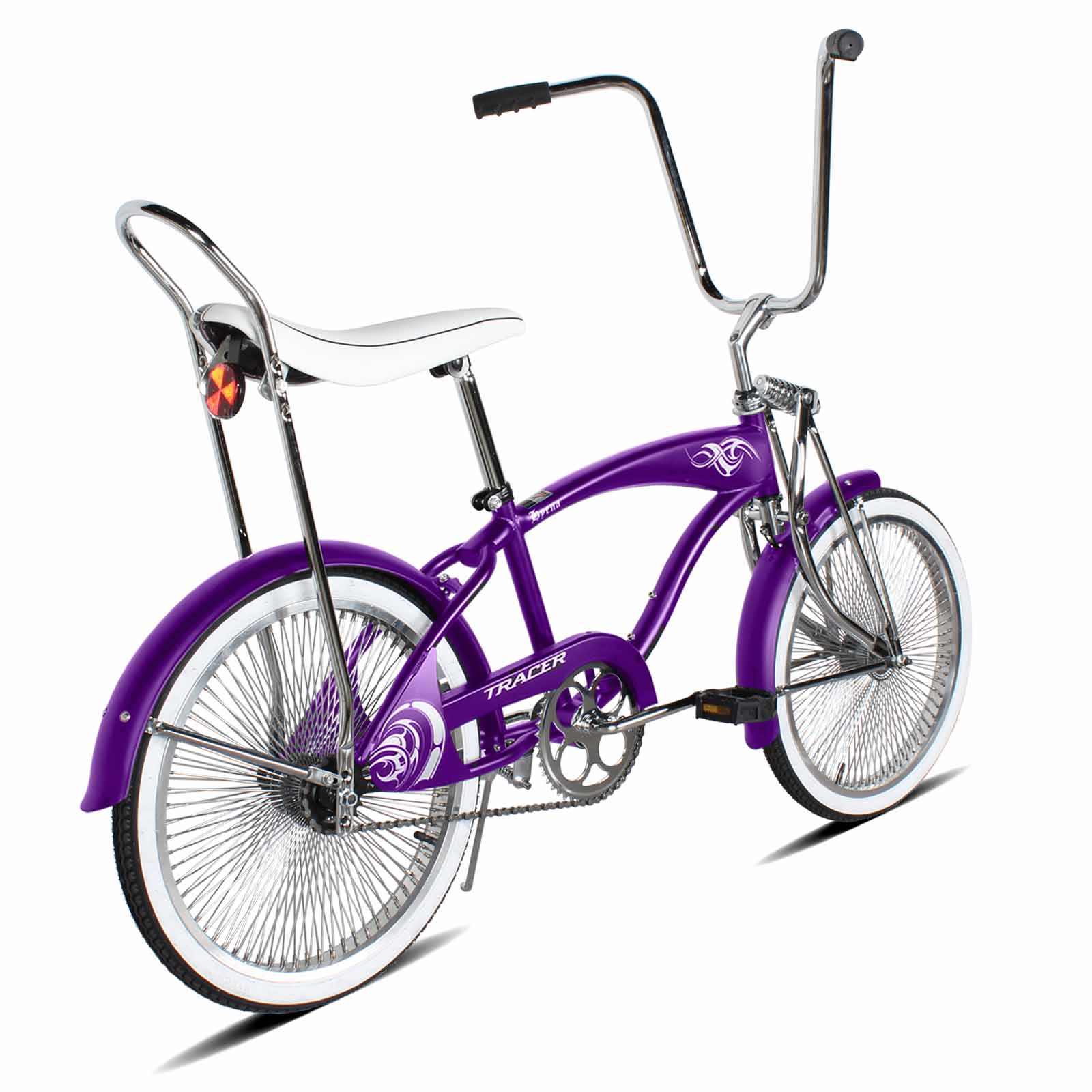 Tracer Hyena Classic Beach Lowrider Bike with 20" Wheels and Banana Seat, Single Speed - Chico USA, Inc.