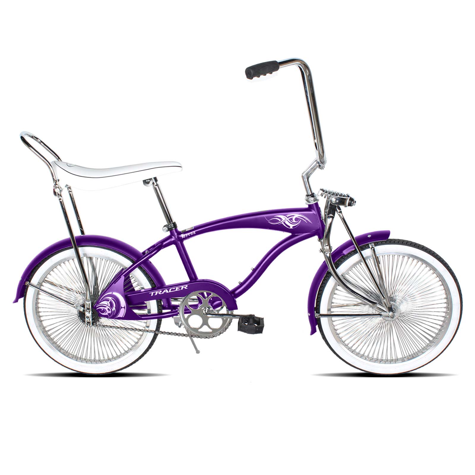 Tracer Hyena Classic Beach Lowrider Bike with 20" Wheels and Banana Seat, Single Speed - Chico USA, Inc.