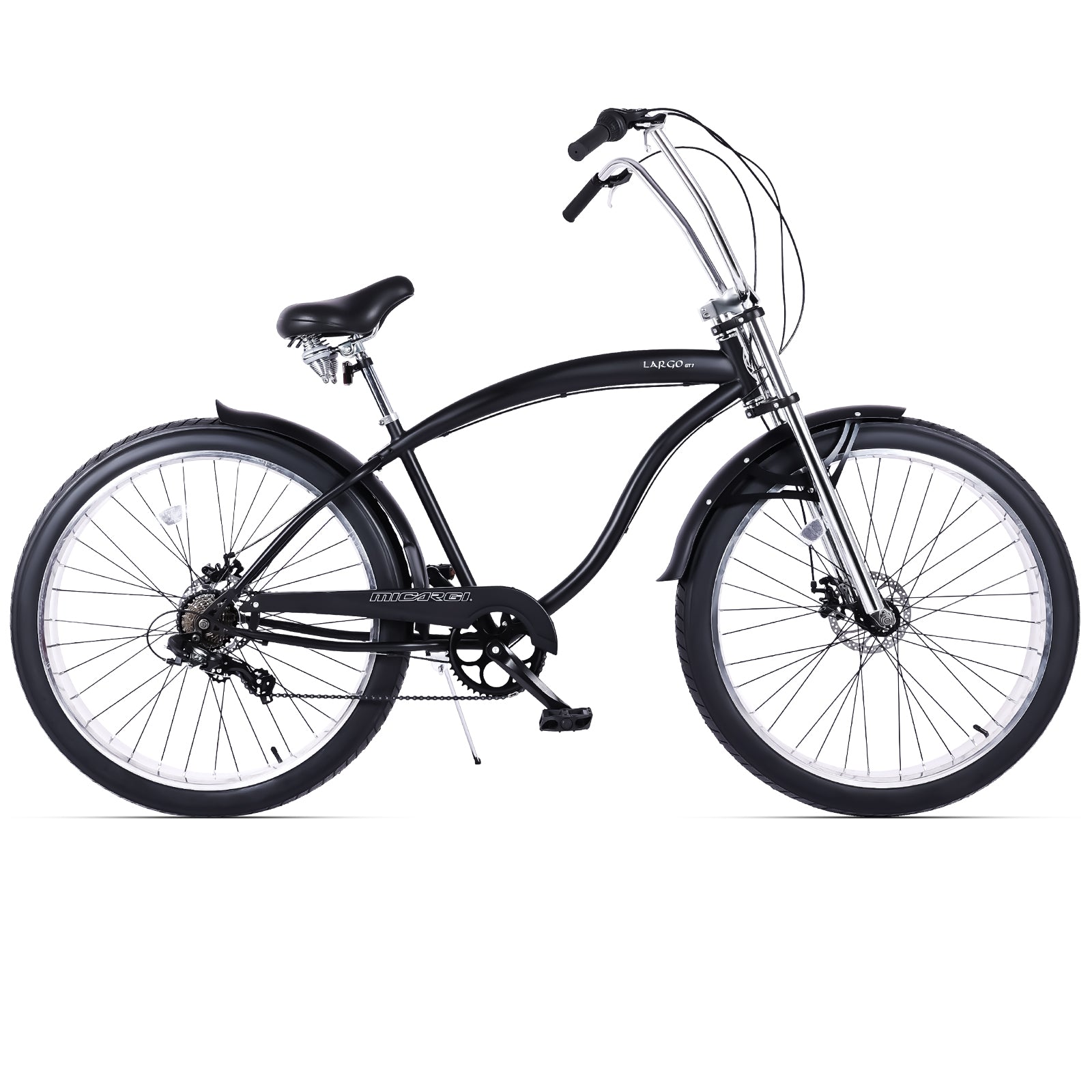 Micargi Largo GT7 29"  7-Speed Beach Cruiser Bike Fat Tire & Disc Brake