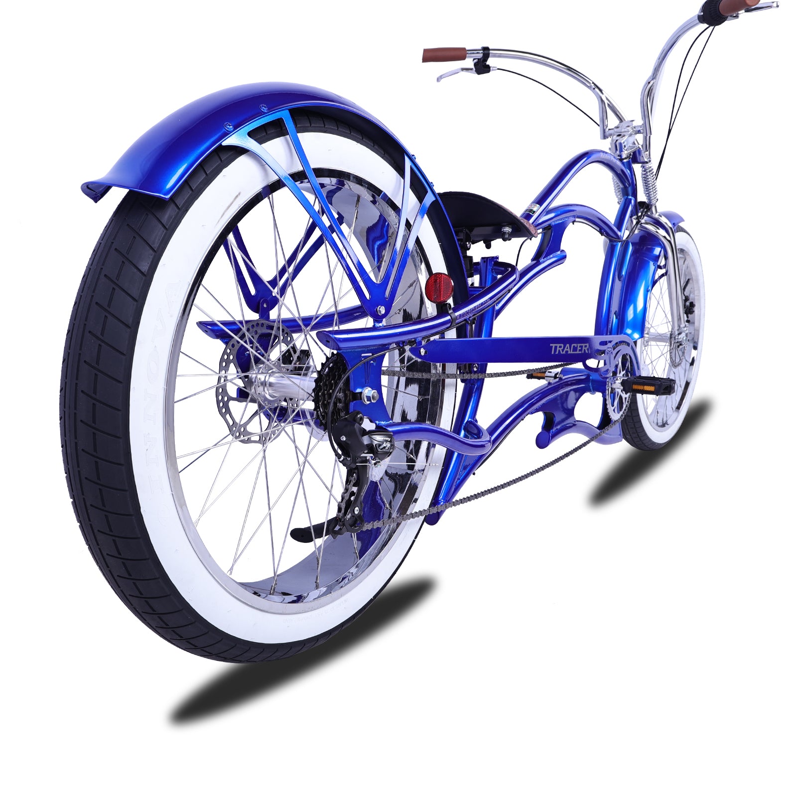 Tracer Raider Pro DS 26" 7-Speed Chopper Style Stretch Cruiser Bike - Chico USA, Inc.