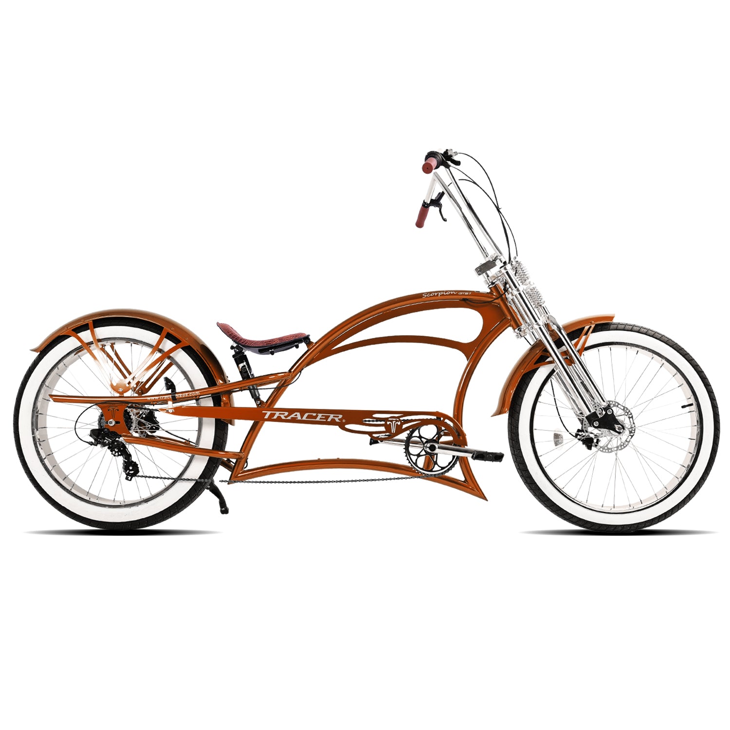 Scorpion GTS 7Speed Stretch Chopper Cruiser Bike