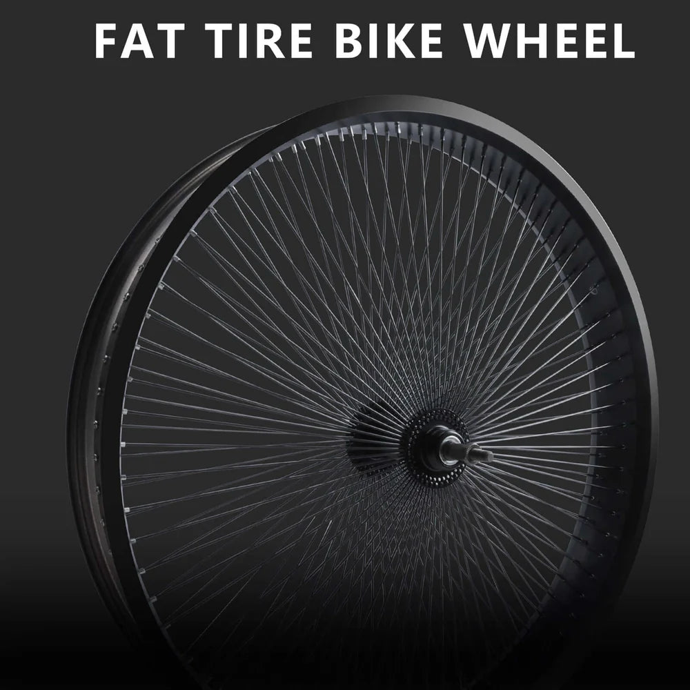 Tracer Bikes | Tracer WH-TR7526140D7 26" Fat Tire Wheelset, 7-Speed, Disc Brake, Black and Polish | Chico USA, Inc.
