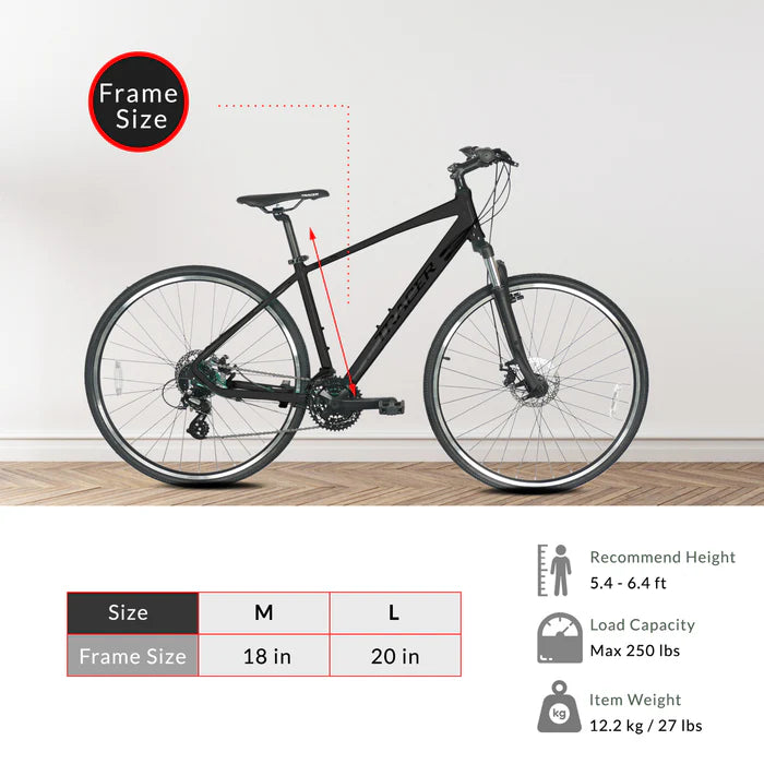 Tracer Bikes | Tracer Bravery DX 700C Hybrid Bike, Aluminum Frame, Shimano 24-Speed, Disc Brakes, Multiple Colors | Chico USA, Inc.