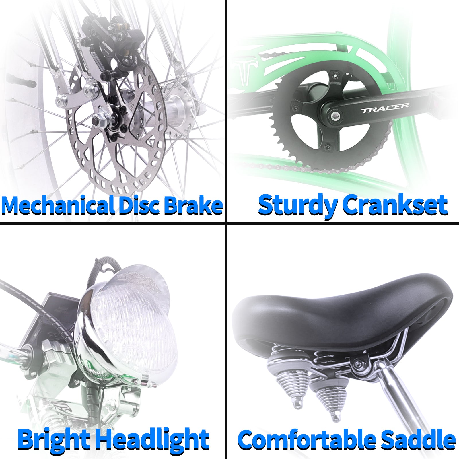 Tracer Twenty5 DS 500W Chopper Cruiser E-Bike - Chico USA, Inc.