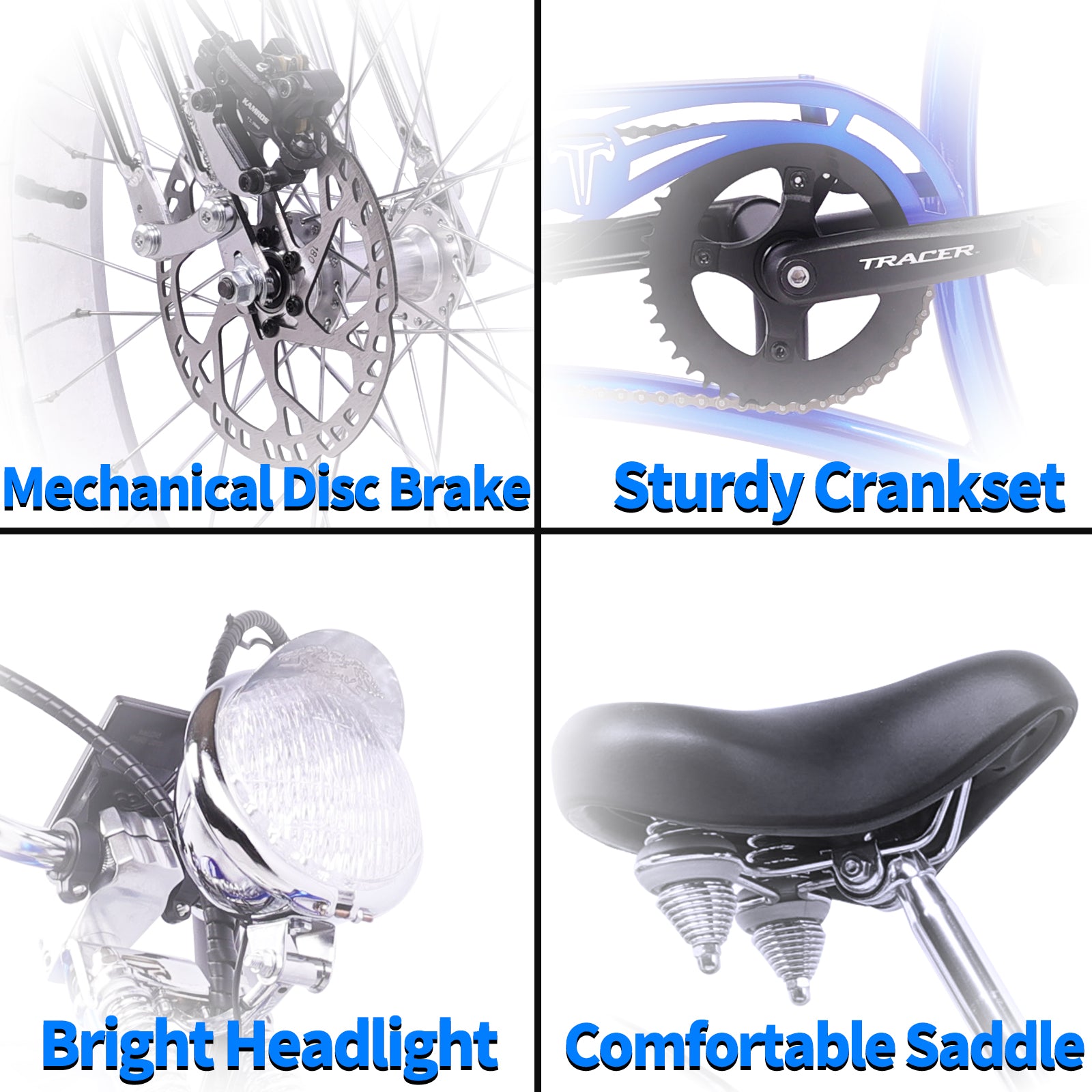 Tracer Twenty5 DS 500W Chopper Cruiser E-Bike - Chico USA, Inc.