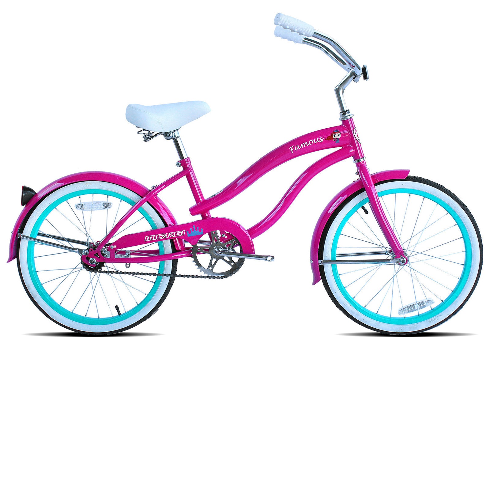 Micargi Famous 20" Beach Cruiser Bike for Kids, Single Speed, Hi-Ten Steel Frame - Chico USA, Inc.