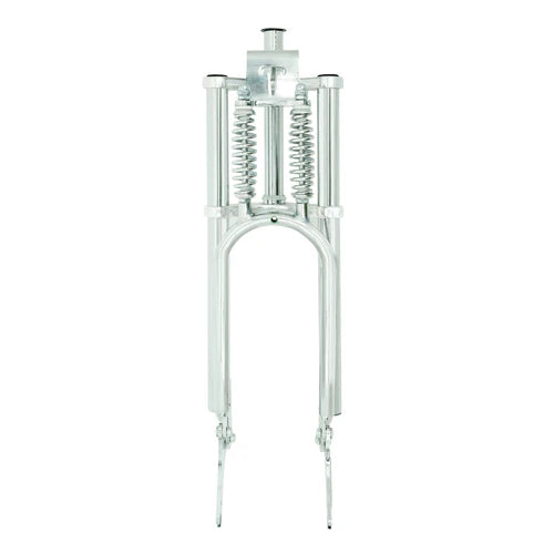 Tracer Bikes | Tracer FK-GT26263145D 26" Classical Triple Tree Dual Springer Fork for Disc Brake, 1" Steerer, Chrome/Black |  Chico USA, Inc.