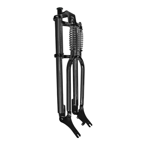 Tracer Bikes | Tracer FK-GT26263145D 26" Classical Triple Tree Dual Springer Fork for Disc Brake, 1" Steerer, Chrome/Black |  Chico USA, Inc.