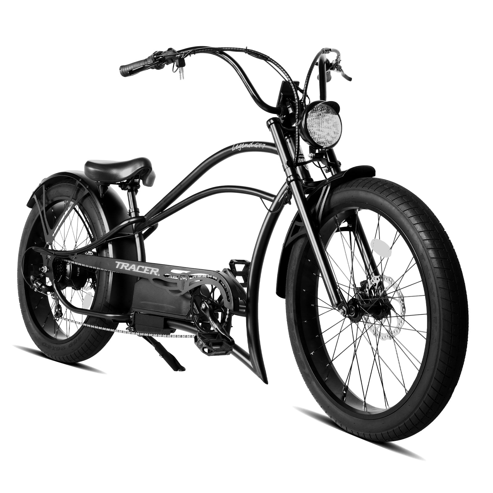 Tracer Bikes | Legend GT7 1000W Electric Cruiser Bike – 1000W Motor, Fat Tires, 80 Miles Range, Chopper Style | Chico USA, Inc.