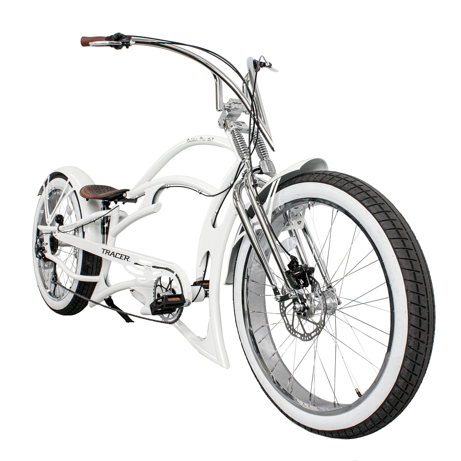 Tracer Raider Pro DS 26" 7-Speed Chopper Style Stretch Cruiser Bike - Chico USA, Inc.