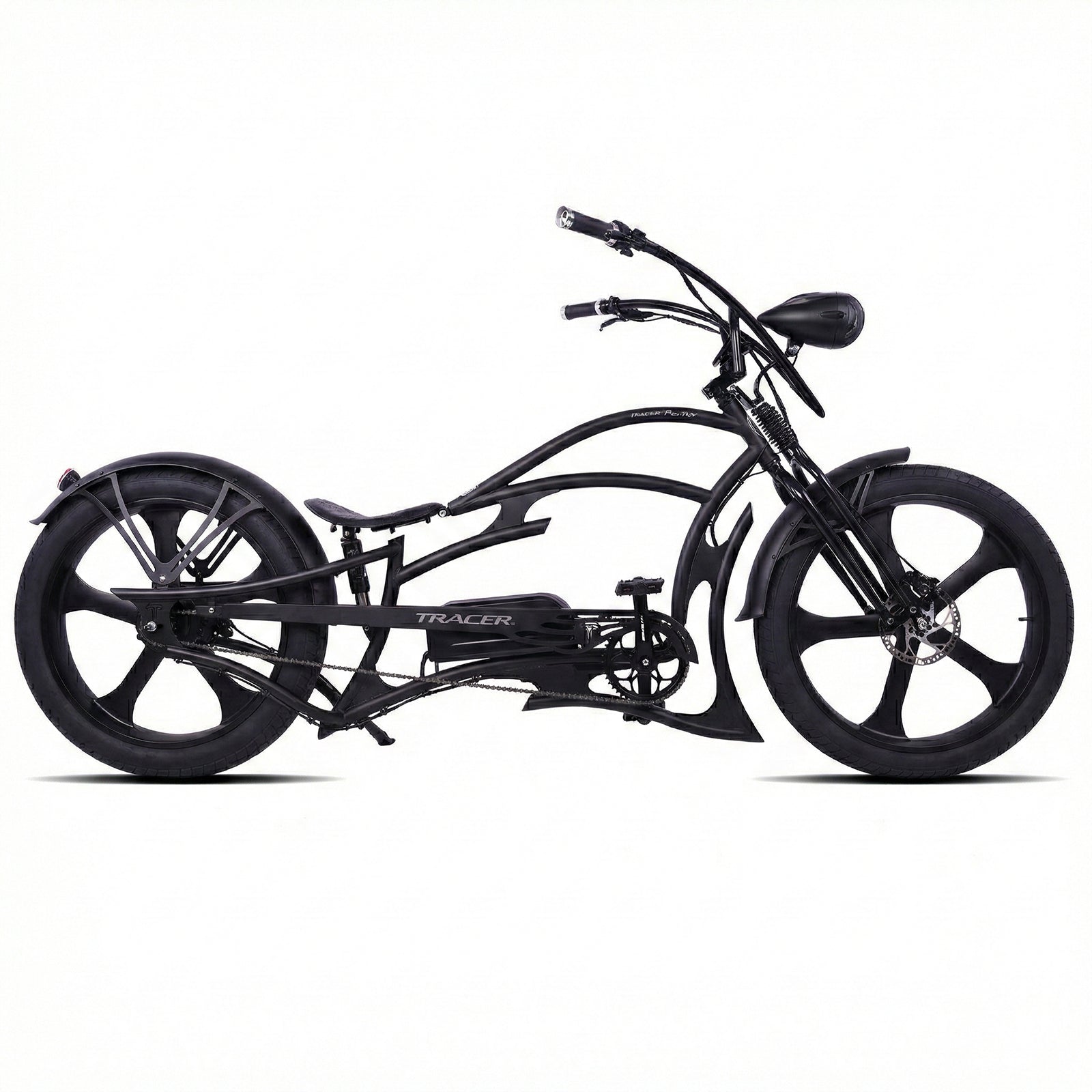 Tracer Raptor Pro DS 800W Chopper Style Stretch Cruiser Bike