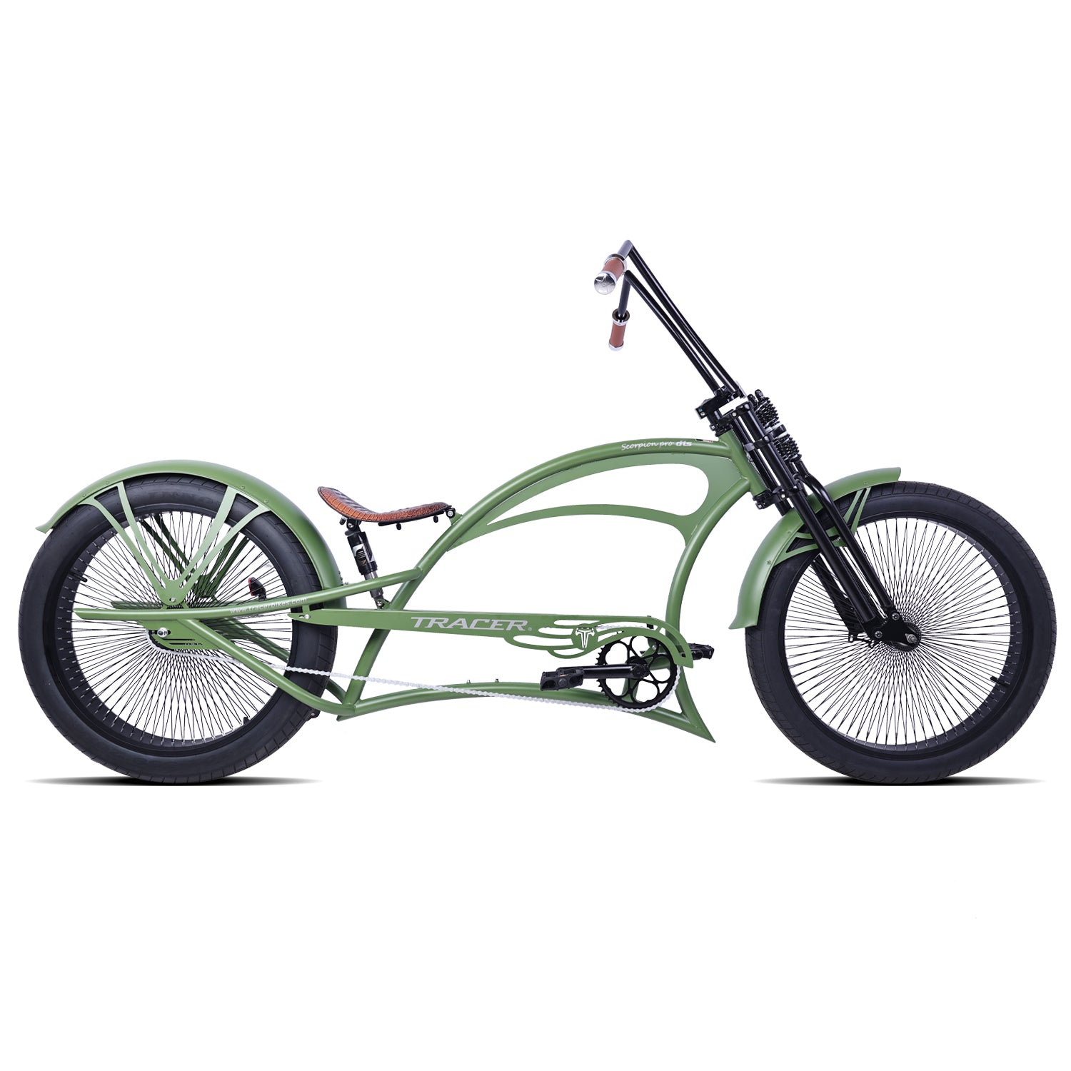 Tracer Scorpion Pro DTS 26" Chopper-Style Stretch Cruiser Bike