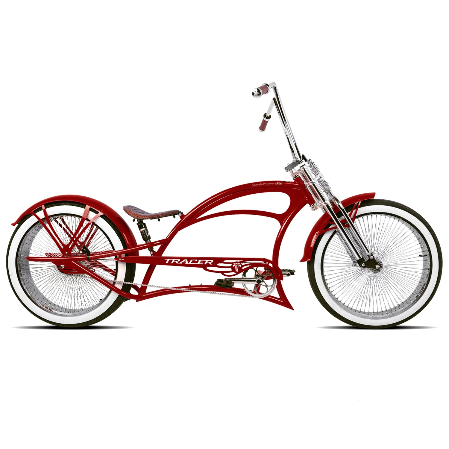 Tracer Scorpion Pro DTS 26" Chopper-Style Stretch Cruiser Bike - Chico USA, Inc.