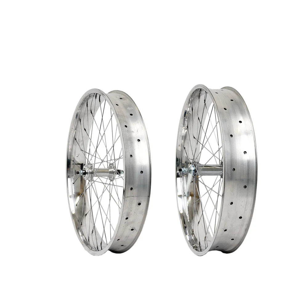 Tracer Bikes | Tracer WH-D4C263613-PL Double Polished Fat Rim Wheelset with Coaster Brake, Chrome Spokes | Chico USA, Inc.